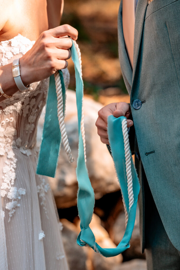 knot from knot tying ceremony close up