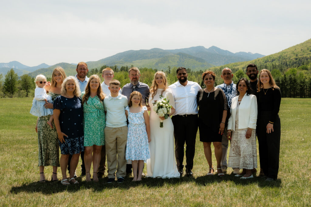 Keene Valley Elopement with family at Marcy Field